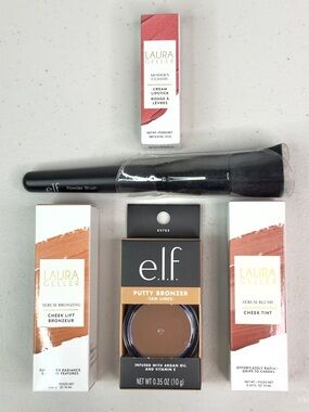 Laura Geller & e.l.f. Makeup Bundle Bronzer Blush Lipstick NEW